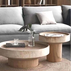 北欧实木墩子原木茶几桌客厅沙发圆形边几树桩凳子摆件创意根雕树