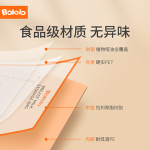 波咯咯储奶袋可连接吸奶器母乳保鲜袋180ml一次性冷冻储存袋15片