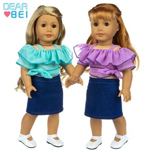 跨境新款娃衣雪纺裙子套装18寸美国女孩娃娃衣服换装娃娃衣服配件