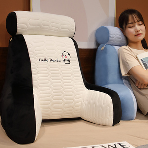 日本进口MUJIE床头加高靠背护腰靠枕卧室靠垫软包座椅沙发护腰垫