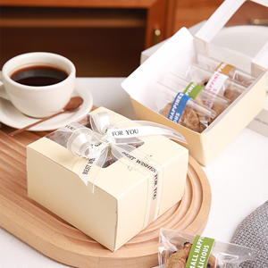 简约蛋糕小方盒曲奇饼干盒雪花酥盒甜品烘焙盒白卡纸盒食品包装盒