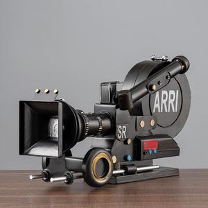 古老复式电影放映机胶片机模型摄影投影机拍照道具橱窗装饰品摆件