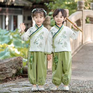 兄妹装汉服幼儿园唐装古风冬季姐妹装中式表演服周岁拜年服中国风