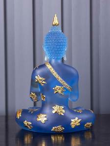 中式禅意佛像摆件琉璃释迦摩尼佛坐像东南亚风格小坐佛泰国工艺品