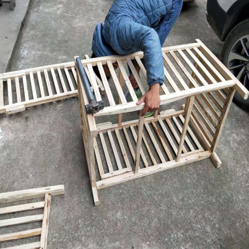 简易实木鸡笼家用鸡笼木制鸡笼阳台养鸡笼 鸡舍通用大号户外包邮