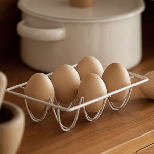 铁艺鸡蛋收纳架铁艺6格鸡蛋托 架金属鸡蛋筐烘焙厨房鸡蛋收纳架子