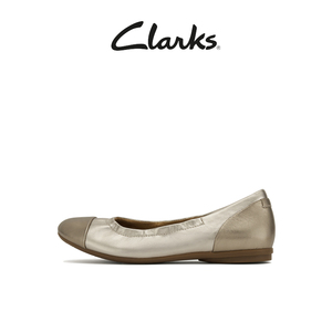 Clarks其乐女鞋丽娜鞋子女2024春夏舒适芭蕾舞鞋真皮平底单鞋船鞋