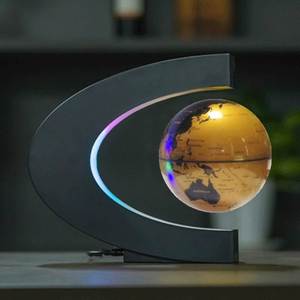 悬磁浮摆件视觉错觉地球仪6寸发光自转小夜灯办公桌家居装饰创意