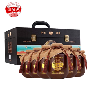 【过节送礼】浏阳河酱香型白酒礼盒装高度白酒自饮收藏佳品500ml