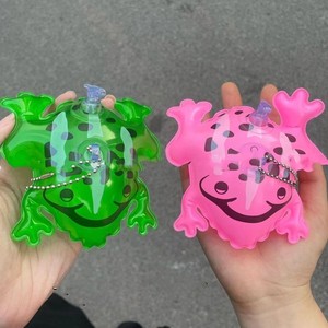 网红迷你卖崽小青蛙仔气球玩偶挂件发光儿童玩具充气汽球摆摊批发