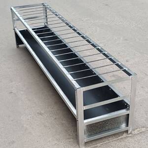 小羊羔料槽羔羊补料槽子单面羊槽子新款输送带皮底槽高度可调节