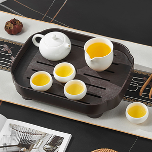 茶盘家用沥水杯盘架小型沥储水式茶台功夫茶具轻奢简约干泡台托盘