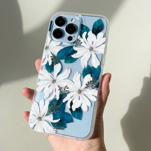 sonix黛利拉适用苹果iPhone15 pro max手机壳14蓝色花朵ins风13美国潮牌时尚透明防摔保护套小众高级感轻奢