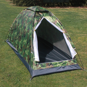原始人户外野营露营单人迷彩1人简易手搭自动帐篷防风防紫外线室