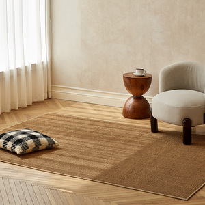 纯色剑麻地毯亚麻手工编织原木风侘寂风客厅沙发茶几垫书房地垫子