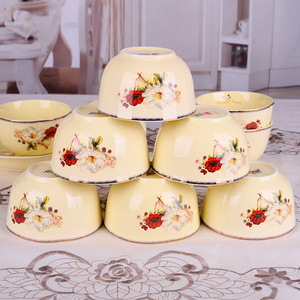 日本工艺高端精品欧式卡萨餐具套装陶瓷碗盘瓷碗创意英寸吃饭家用