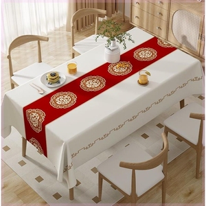 上新桌布免洗防水防油防烫长方形餐桌pvc茶几布艺法式台布轻奢高