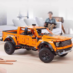 福特猛禽皮卡越野车F150机械组男女孩拼装积木益智玩具成人高难度