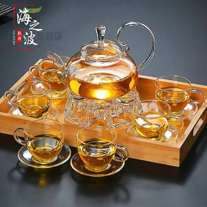 耐热玻璃茶具套装防掉盖花茶壶高把仙女壶功夫泡茶壶沏茶透明加厚