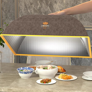 加绒保温菜罩食物罩盖剩饭厨房餐桌可折叠家用防尘防虫锁温菜罩子