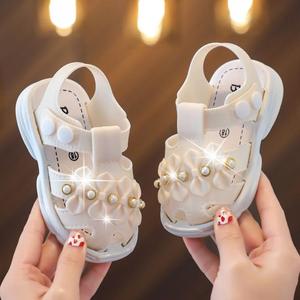 巴拉巴拉女童防撞凉鞋夏季小童公主防滑婴幼儿0-3岁软底宝宝童鞋2