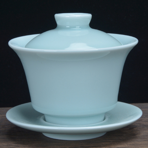盖碗茶杯茶碗茶具青花瓷泡茶碗套装陶瓷白瓷功夫三才大小碗单个