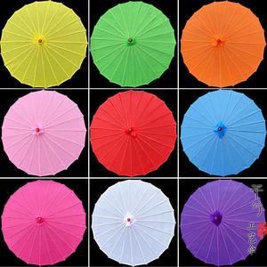 中国风纯色无花绸布伞舞蹈艺术专用伞