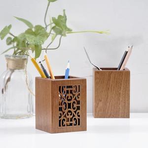 中式复古竹子实木笔筒天然木质竹制长方形创意书房书桌教师节刻字