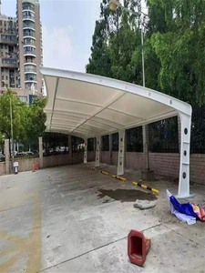 小区充电桩停车棚电动自行车汽车雨棚膜结构景观张拉膜遮阳棚重庆