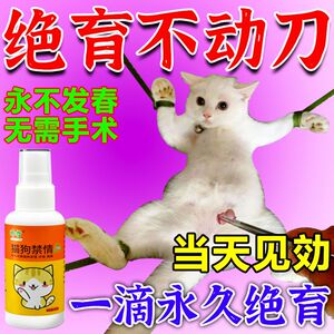 宠物公母猫咪狗绝育禁情粉避孕药长效喷雾猫咪发情抑制药专用液