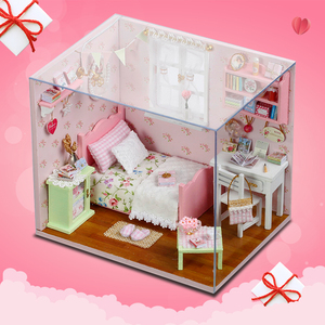 diy小屋别墅公主房手工拼装小房子模型玩具女孩创意圣诞生日礼物