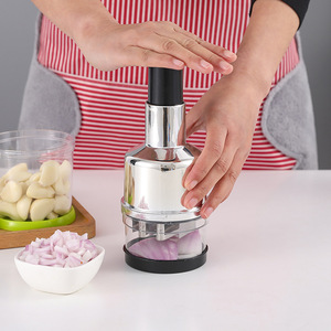 不锈钢手压式切菜器拍拍刀 厨房多功能姜蒜切碎器切洋葱器碎菜器