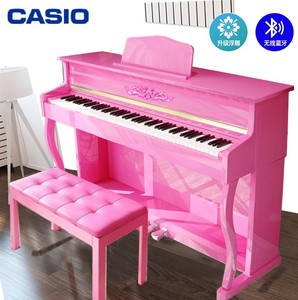 卡西欧粉色钢琴成人专业家用电钢琴88键重锤幼师儿童初学者烤漆智