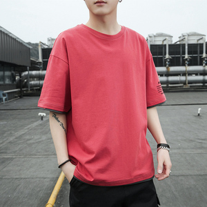 全棉五分袖男学生