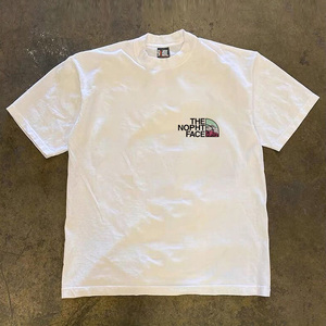 北面02联名潮牌logo印花夏季新款男女同款圆领纯棉短袖t恤学生