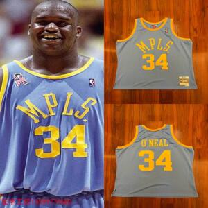 mn 洛杉矶湖人 奥尼尔 明尼阿波斯 复古mpls sw球衣