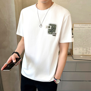 GXG官方旗舰店个性纯棉短袖T恤男装夏季韩版新款字母百搭潮牌半袖