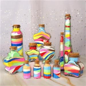 流沙瓶星空彩虹瓶木塞玻璃瓶子小布丁彩沙许愿瓶精致沙瓶画套装