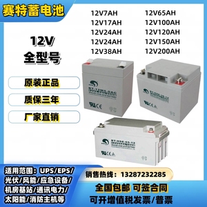 赛特蓄电池BT-12V38AH7A12A14A17A38A40A65A100A120A150AHups/eps