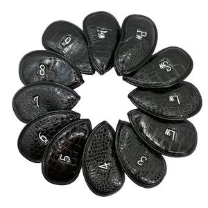 套杆帽铁杆保护头套球杆高尔夫球高尔夫pu/golf皮革12球头纹组支