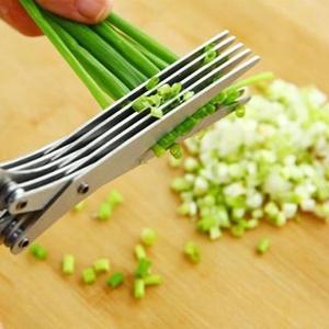 多层厨房多功能不锈钢五层葱花剪刀神器韭菜香菜切葱刀碎纸切碎菜