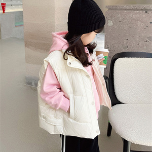 韩版儿童马甲2022秋冬新款男女童加厚保暖时尚洋气羽绒棉背心外穿