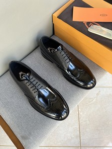 正品直邮TOD’S/托德斯 2023走秀款男士正装商务漆皮系带低跟皮鞋
