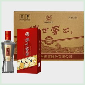 LUZHOU/泸州传世窖池欢乐共享浓香型原箱棉柔白酒42度450ml*6瓶