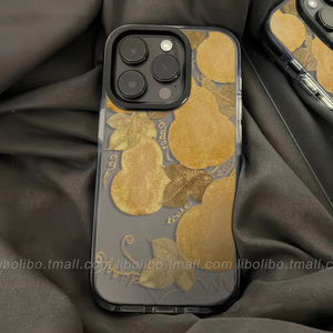 哩卜哩新中式金色葫芦适用iPhone15手机壳苹果创意13promax高级14个性12mini套xs小众11x艺术8plus透明7p艺术