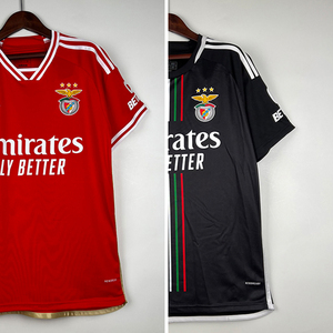 benfica 23/24 本菲卡主场客场短袖球衣球迷版足球训练服波衫