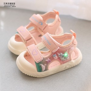 Dr.Kong江博士女宝宝带亮灯夏季小童沙滩凉鞋1一2-3岁公主婴幼儿