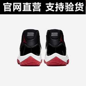 Nike耐克AJ11黑红中帮休闲板鞋男2023新款透气运动女鞋378037-061