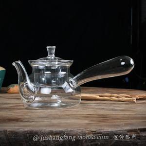 加厚耐热玻璃烧水壶高硼硅玻璃茶壶泡茶壶煮茶壶酒精炉酥油灯