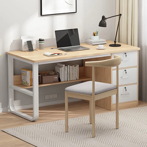 电脑桌书桌学习桌带锁台式桌家用卧室小桌子简易办公室办公桌